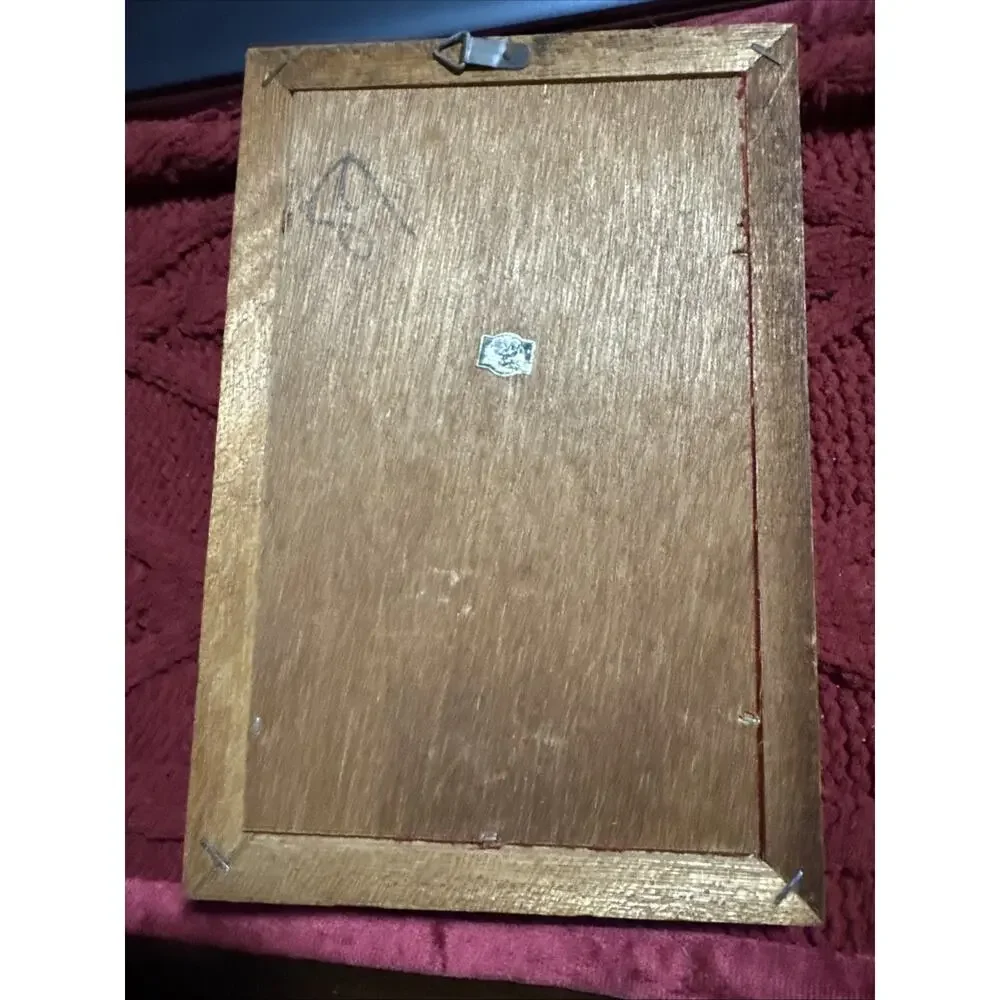 VTG Revolutionary War Soldier Minute Men Wall Plaque Wood Frame